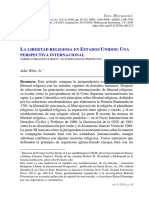 La Libertad Religiosa en EstadosUnidos