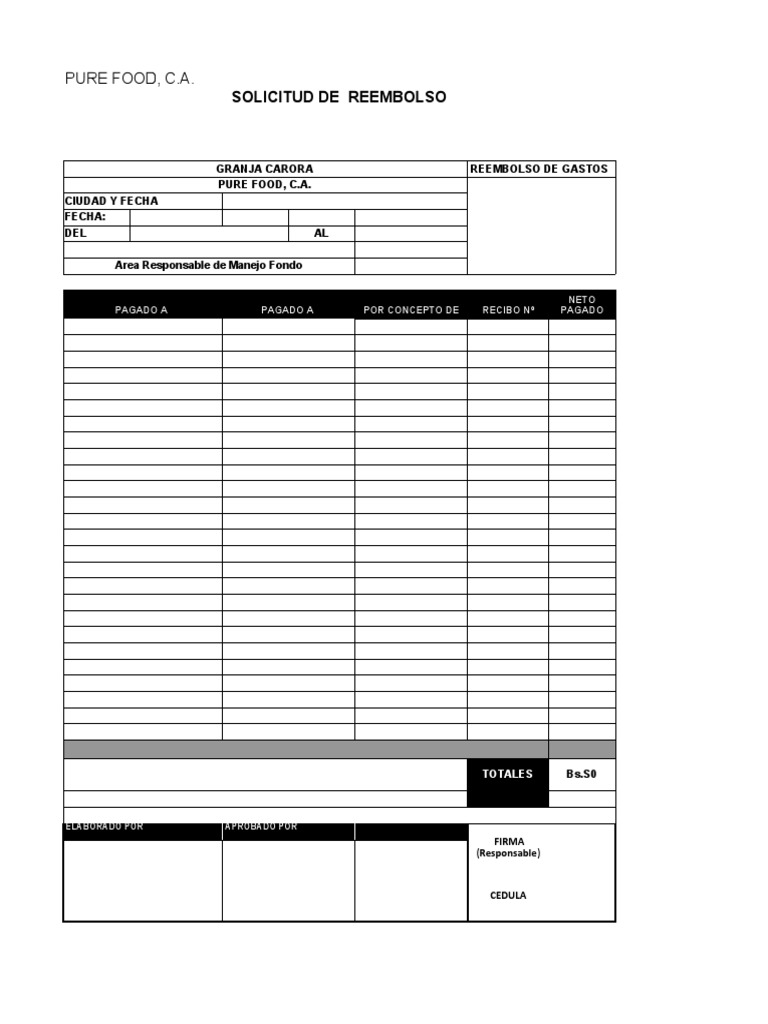 FORMATO REEMBOLSO PDF