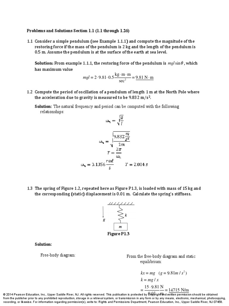CH 1 | PDF | Oscillation | Pendulum