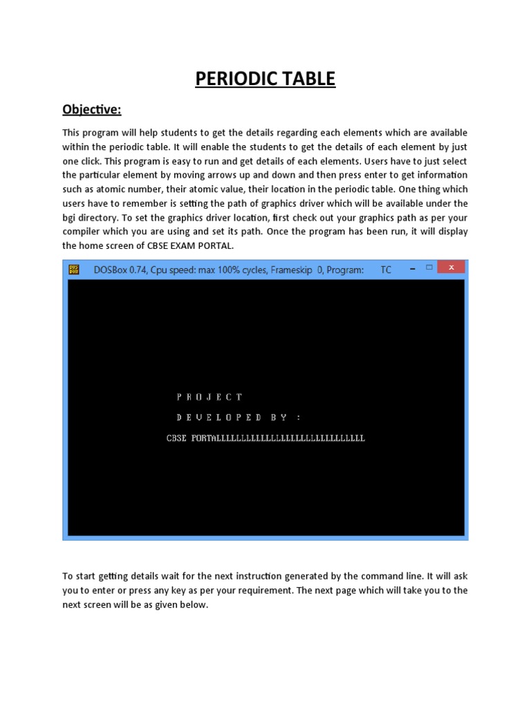 Periodic Table Program (1) in C++ | PDF | Computer Program | Programming