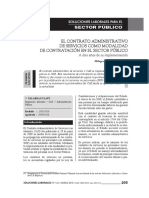 El Contrato Administrativo de Servicios Como Modalidad de Contratación en El Sector Público