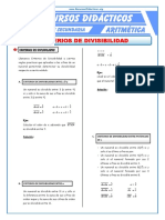 Problemas de Criterios de Divisibilidad para Quinto de Secundaria