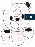 Moldes de Osita Decorativa Con Flor para Descargar Gratis en PDF FKD