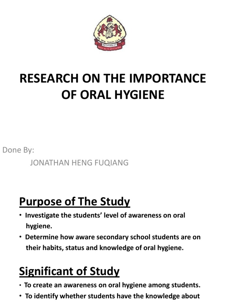 oral health hygiene research paper