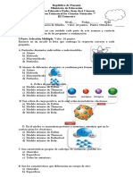 Examen Trimestral 7º Ciencias Naturales. III Trimestre.