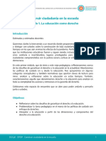 Construir Ciudadanía en La Escuela: Módulo 1. La Educación Como Derecho