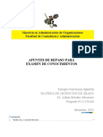 Repaso de Materias Obligatorias La Maestría de Administracion de Organizaciones