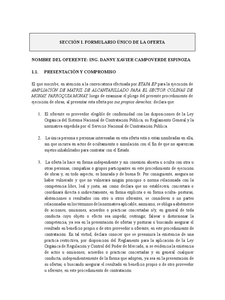 Formulario 1 - 1 y 1 - 3 | PDF | Oferta (economía) | Regulación