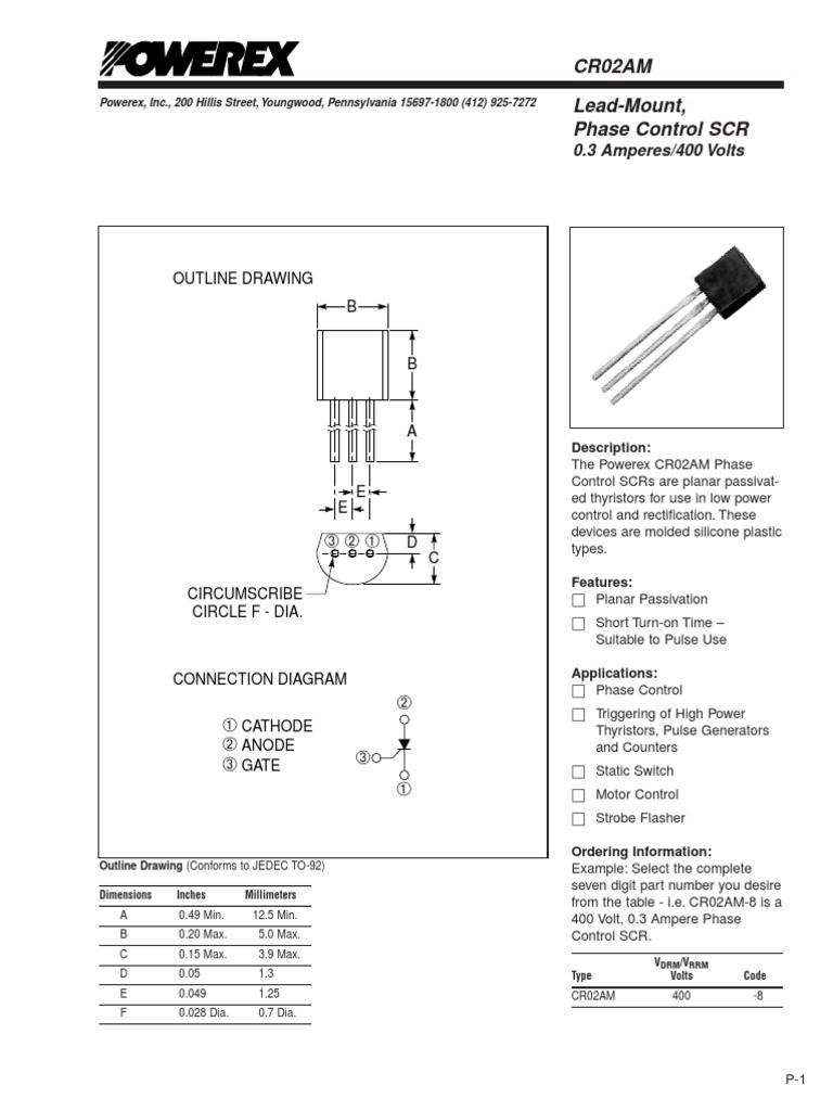Datasheet CR02AM) | PDF | Electronics | Electrical Equipment