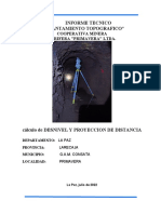 Levantamiento topográfico de la cooperativa minera Primavera