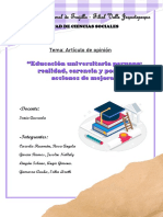 Artículo de Opinión-Educación Universitaria Peruana