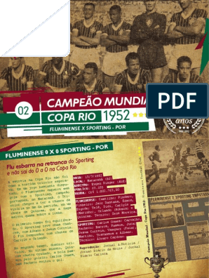 Fluminense Campeão Mundial - Copa Rio 1952 - postal_02_sporting_
