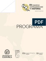 Programa XV Congreso Centroamericano de Historia