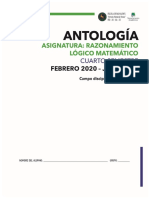 Antología de Razonamiento Lógico Matemático 4° Semestre  20-20