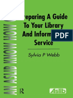 Sylvia P. Webb - Preparing A Guide To Your Library and Information Service