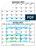 Calendario de Clases Virtuales y Presneciales