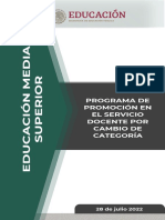 Programa de Promoción en El Servicio Docente Por Cambio de Categoría en Educación Media Superior - VF