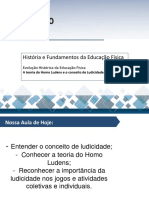 Aula 04 - A Teoria Do Homo Ludens e o Conceito de Ludicidade