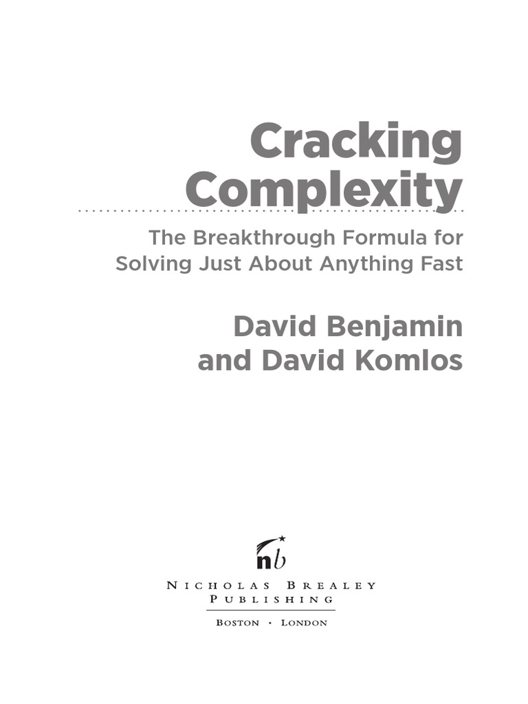 Cracking Complexity | PDF | Governance | Sales