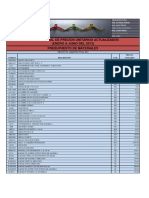 Índice de precios unitarios de materiales para proyecto de arquitectura 2013