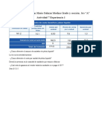 Nombre y Apellido: Juan Mario Salazar Medina Grado y Sección. 3ro "A" Actividad 7 Experiencia 1