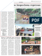 Inspeção em represas e córregos busca prevenir enchentes em Pederneiras