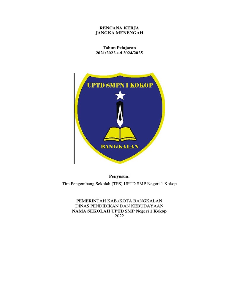 RKJM SMP Negeri 1 Kokop 2021-2025 | PDF | Karier & Perkembangan