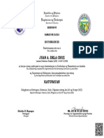 Certificate - JUAN A. DELA CRUZ