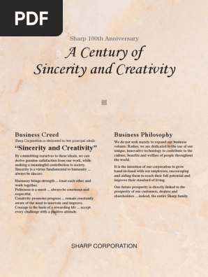 Sharp's 100 Year Anniversary | PDF | Liquid Crystal Display | Business