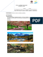 Guía de artes visuales para crear paisajes naturales en 3er básico