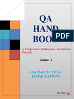 QA Hand Book: Pharmaceutical Formulations