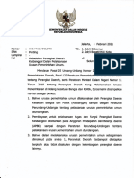 Surat Kedudukan Perangkat Daerah Kesbangpol Dalam Pelaksanaan Urusan Pemerintahan Umum