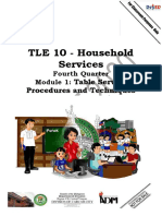 TLE 10 - Household Services: Table Service Procedures and Techniques
