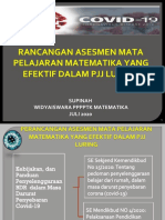 Rancangan Asesmen Mata Pelajaran Matematika Yang Efektif Dalam PJJ Luring