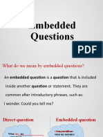 Embedded Questions Flashcards Grammar Drills Grammar Guides Teacher D - 133006