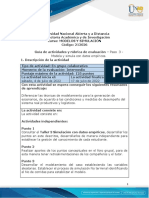 Guía de Actividades y Rúbrica de Evaluación - Unidad 2 - Paso 3 - Modela y Simula Con Datos Empíricos..