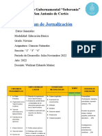 Plan de Jornalizaciòn, Ciencias Naturales, Noveno Grado.