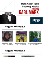 Kelompok III Pemikiran Karl Marx Teori Sosiologi Klasik (SOS C)