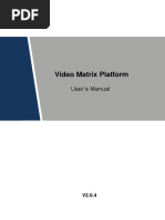 Video Matrix Platform (M70-4U) - User's Manual - V2.0.4