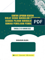 LAPORAN KEGIATAN DIKLAT Bedah Kurikulum Prototipe Sebagai Pilihan Kurikulum Dalam Rangka Pemulihan Pembelajaran