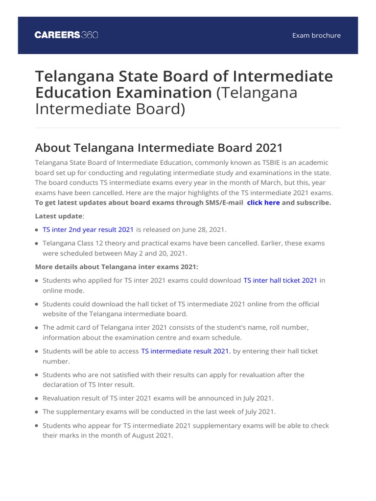Telangana Intermediate Board Brochure | PDF | Entrepreneurship | Amine