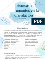 15a Sesión - Teoría - Técnicas e Instrumentos de La Orientación