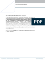 The Cambridge Handbook of Spanish Linguistics Cambridge Handbooks in Language and Linguistics 1nbsped 1107174821 9781107174825