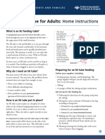 NJ Tube Feeding For Adults at Home Fact Sheet (Homecare Series)
