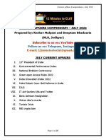 Current Affairs Compendium - July 2022