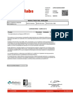 Resultado Del Análisis: Ref:Compaia Minera Antamina S.A. SEXO:Hombre EDAD:36 Años FNAC:5-Dic-1985