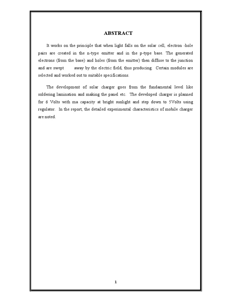 solar mobile charger PDF Photovoltaics Solar Power