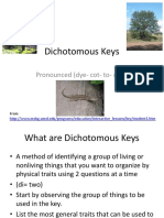 Dichotomous Keys: Pronounced (Dye-Cot - To - Mus)