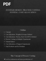 Systems Design: Process Costing System Cost Allocation