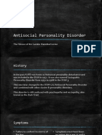 Antisocial Personality Disorder Presentation